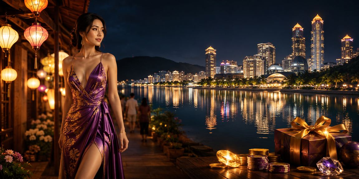 Không gian giải trí casino đêm tại Phú Quốc